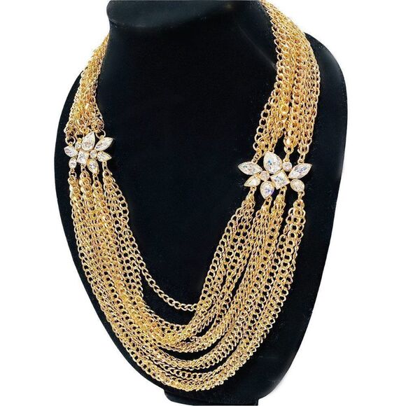 NEW MMCrystal Design Custom Gold Chain Necklace - Picture 1 of 9
